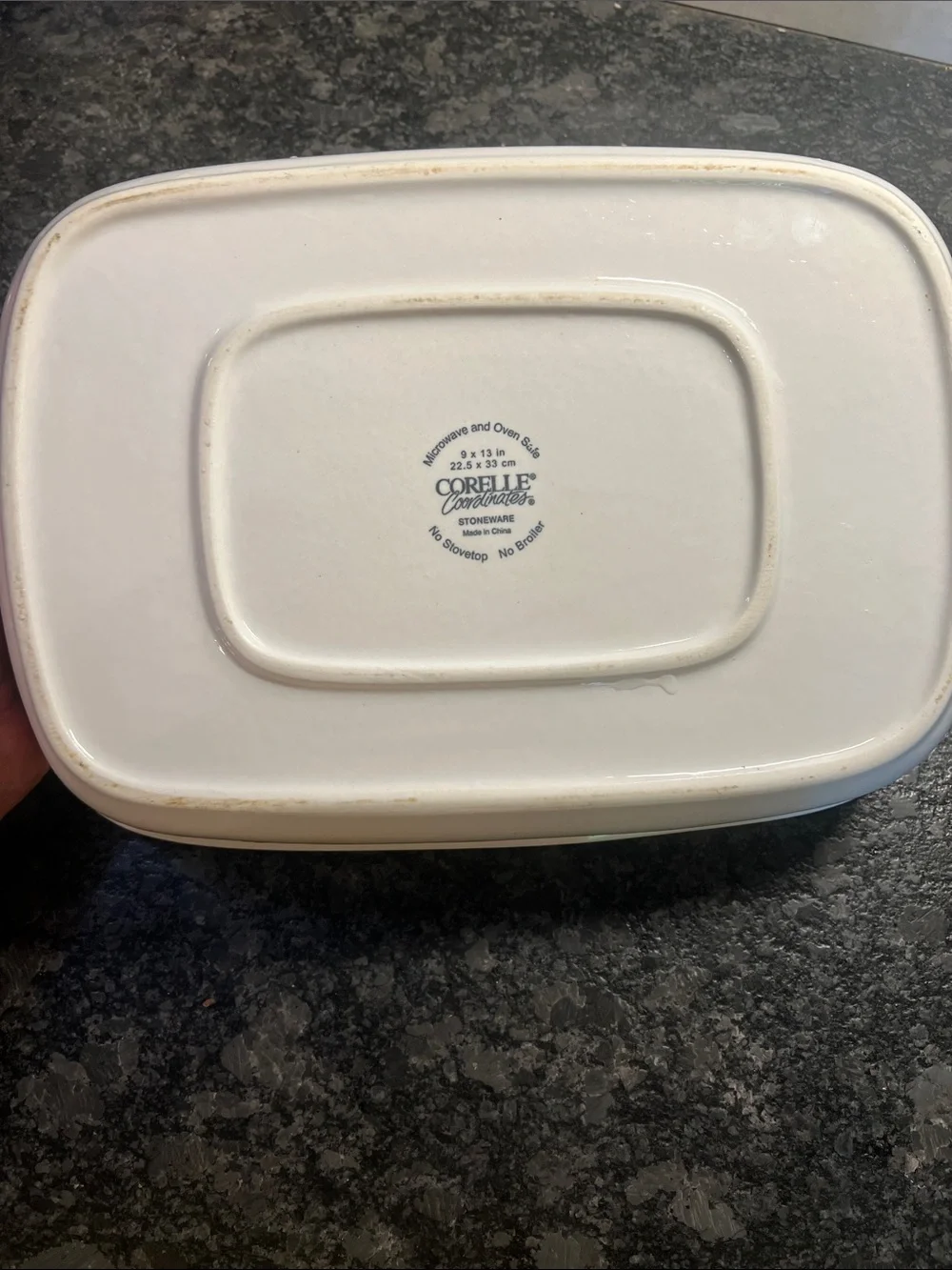 Corelle 9x13 Chutney Fruit or Abundance White Ceramic Rectangular Baking Pan